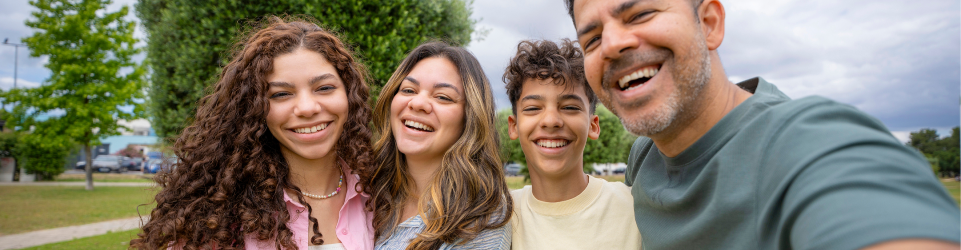 Family smiling
