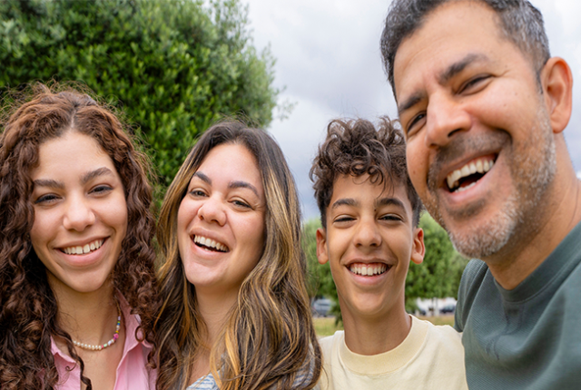 Family smiling