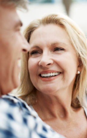 Older couple smiling
