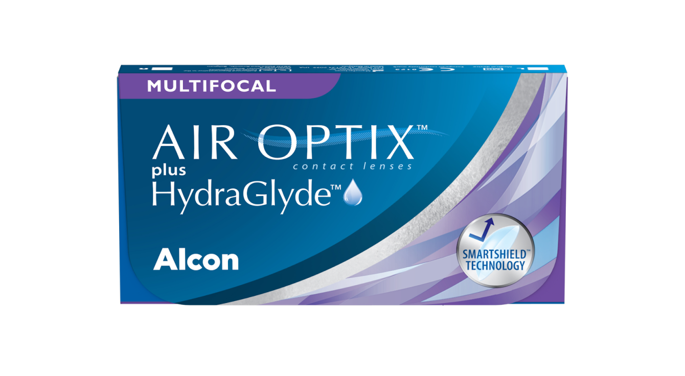 AIR OPTIX plus HydraGlyde Multifocal contact lens packshot