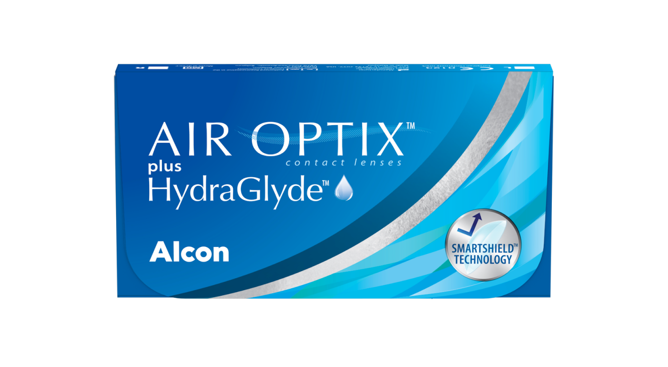 AIR OPTIX plus HydraGlyde contact lens packshot