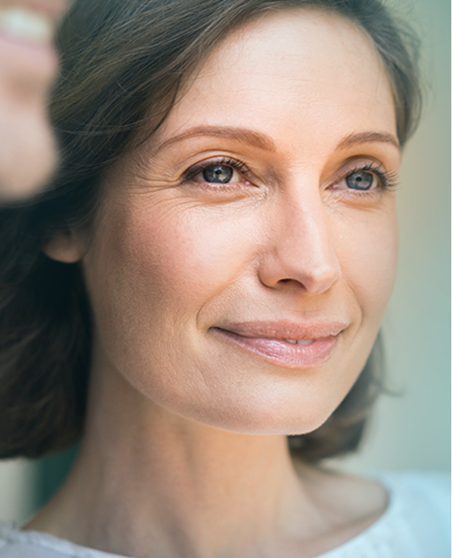 Middle aged woman smiling