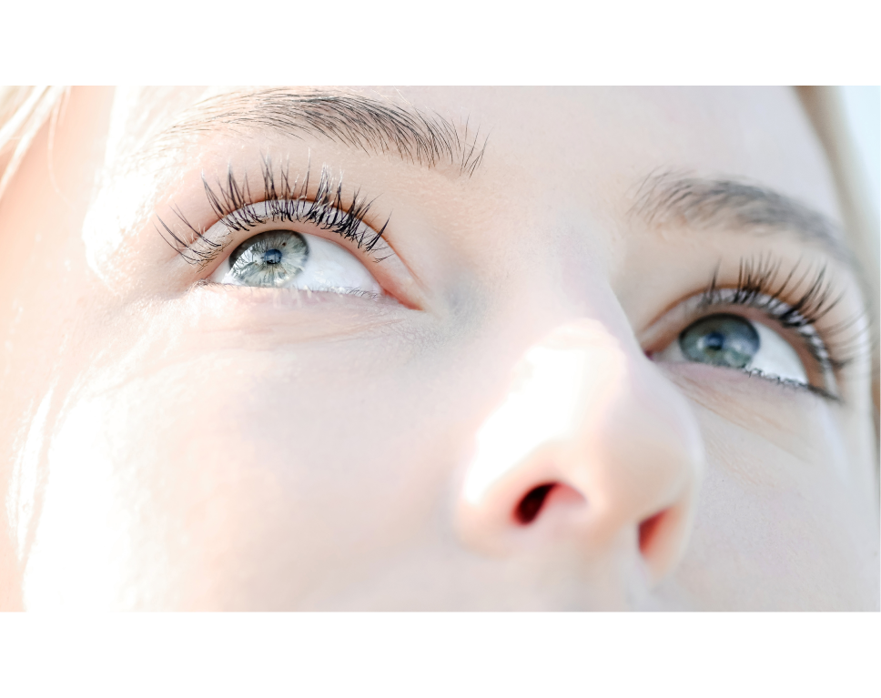 woman looking up