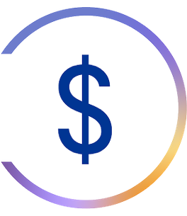 Graphic of a dollar symbol, representing cost or affordability