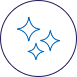 Three sparkle icons