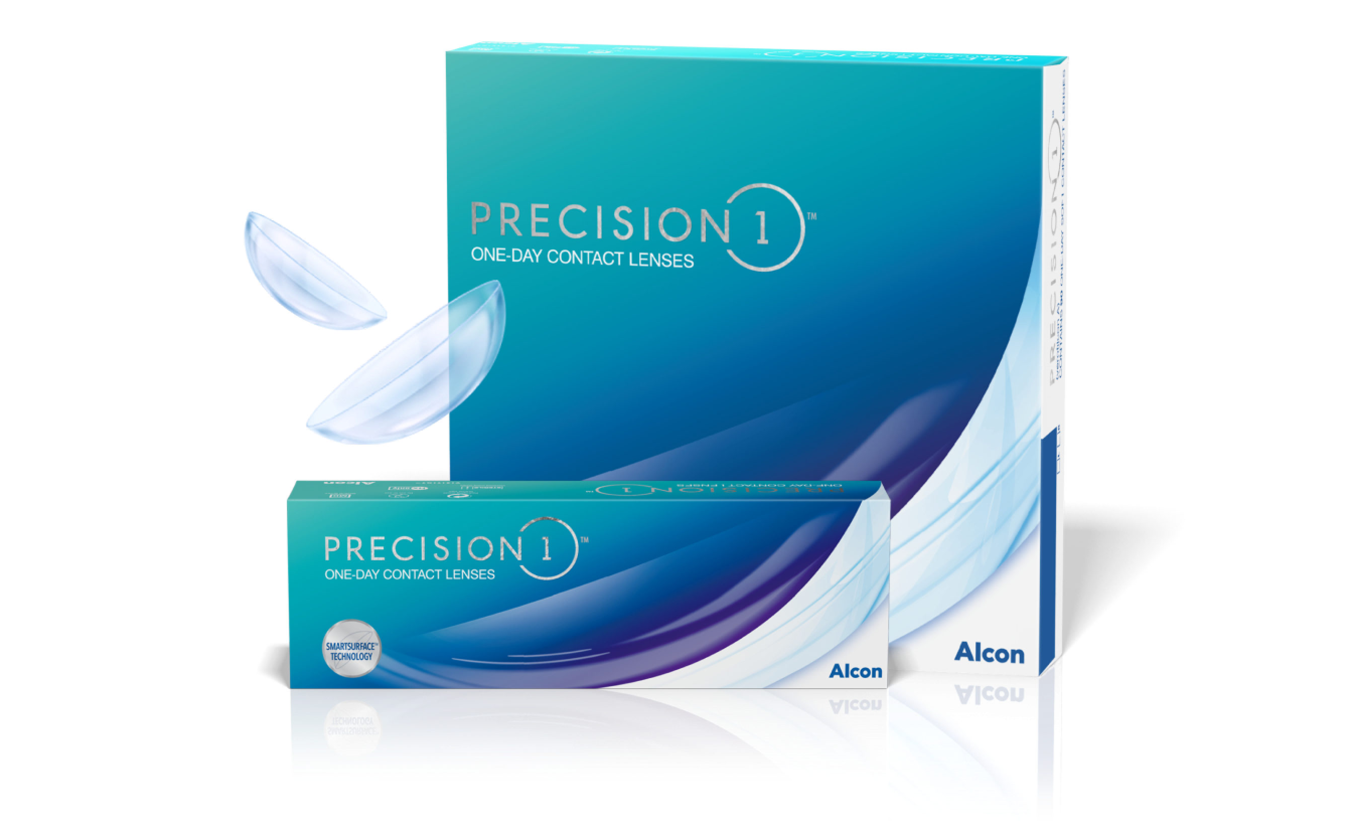 Precision1 One-Day Contact Lenses product boxes