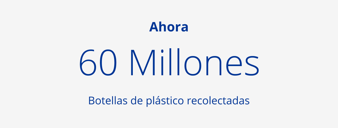 60 million bottles have been collected currently under the Plastic Bank partnership