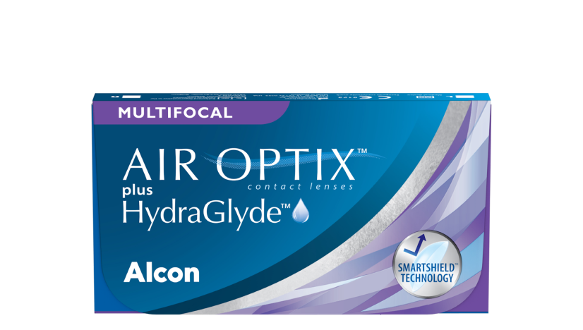 AIR OPTIX PLUS HYDRAGLYDE MULTIFOCAL contact lens pack shot