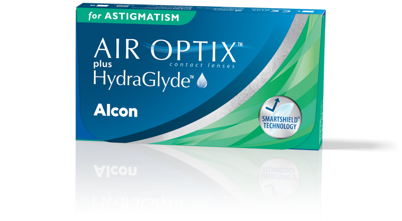 AIR OPTIX plus HydraGlyde for Astigmatism pack shot